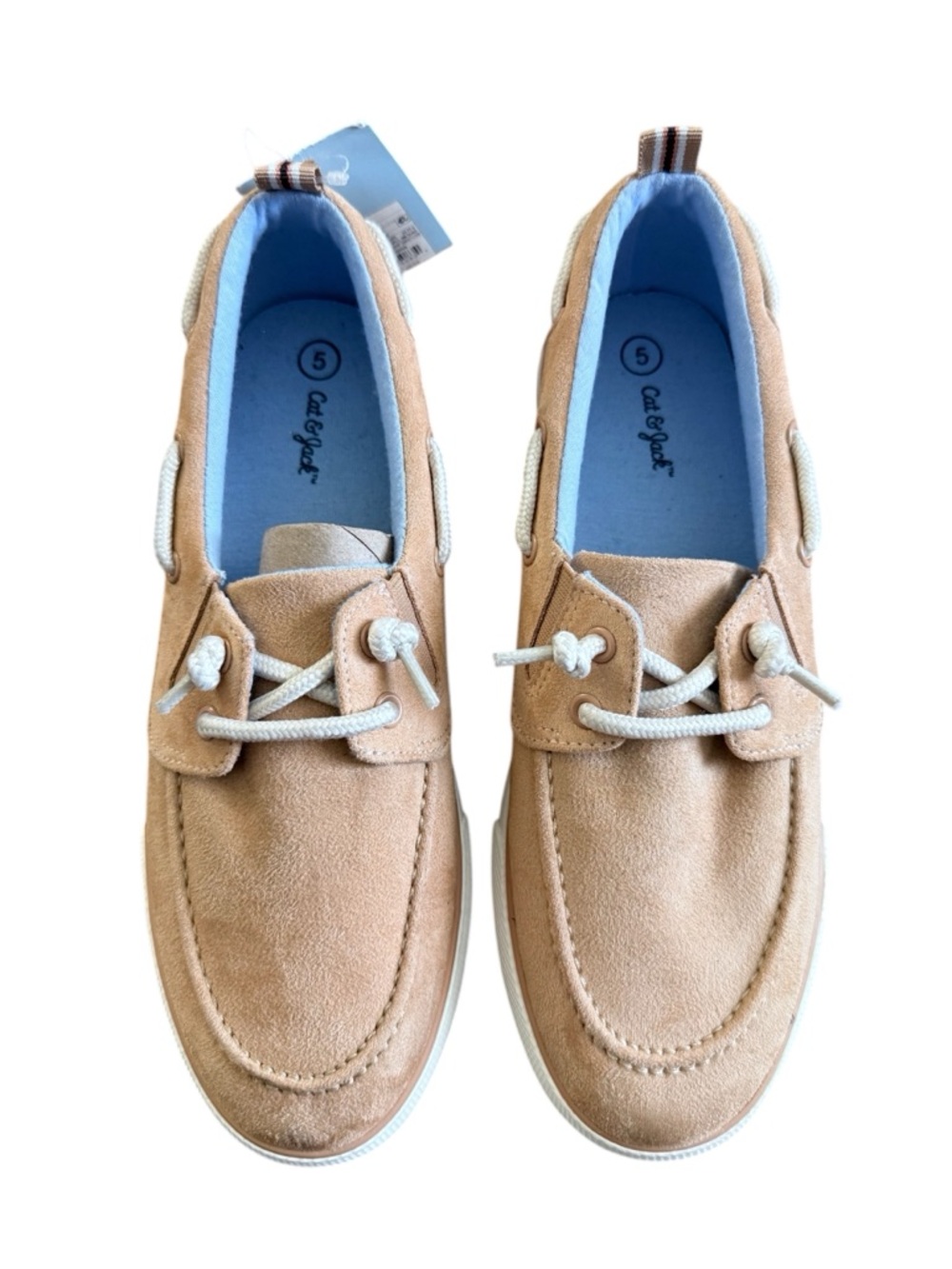 Cat & Jack Suede Loafers Shoes Tan Size 5 kids